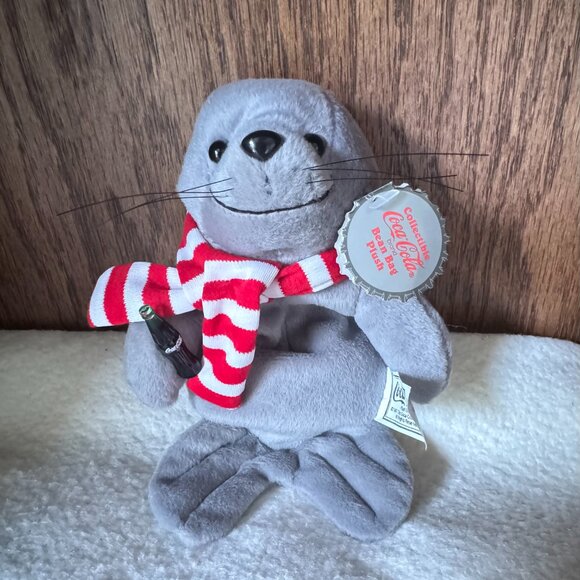 Coca-Cola Bean Bag Plush Seal - 1997 - Collectible - Picture 4 of 5